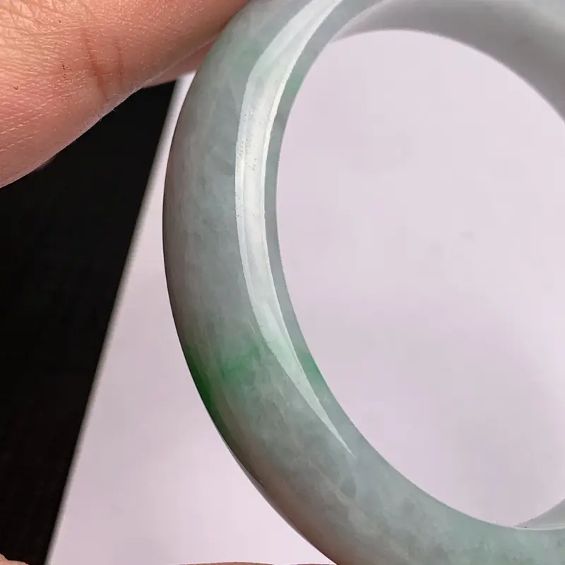 【【超低价秒杀】缅甸a货翡翠,水润飘绿正圈手镯58.8mm,玉质细腻,色彩艳丽,色阳青翠,条形大方得体,佩戴效果好~】图10