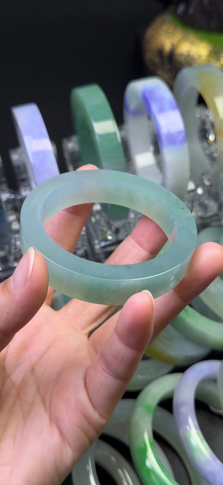 【高货力荐】冰种蓝色手镯52
