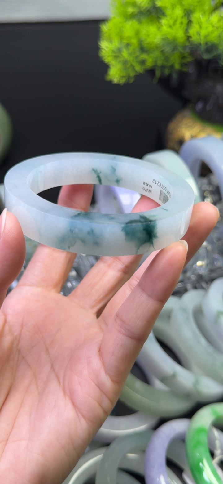 飘花翡翠手镯59-60