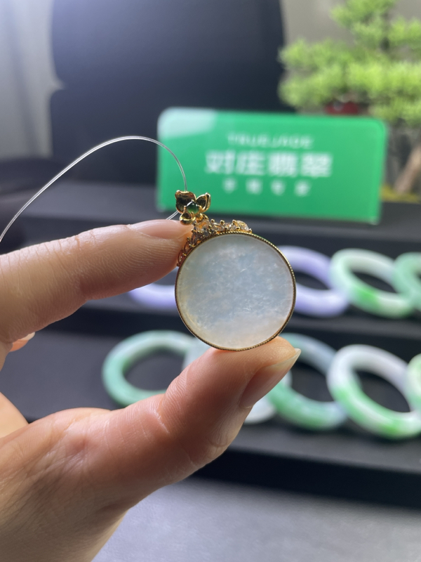 对庄翡翠官方直播精品挂件18k