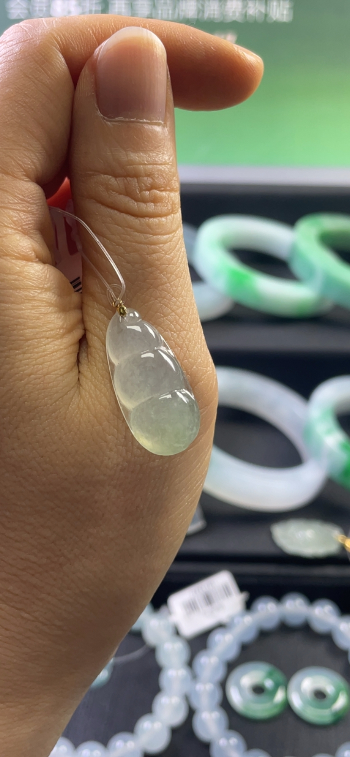 对庄翡翠官方直播精品挂件18k 金扣头