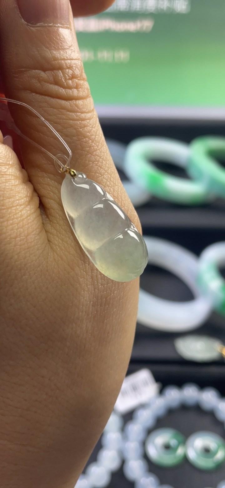 对庄翡翠官方直播精品挂件18k 金扣头