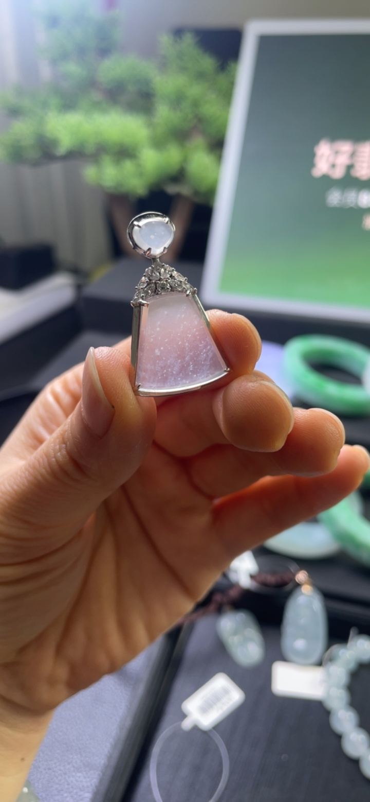 木那雪花棉无事牌18k镶嵌