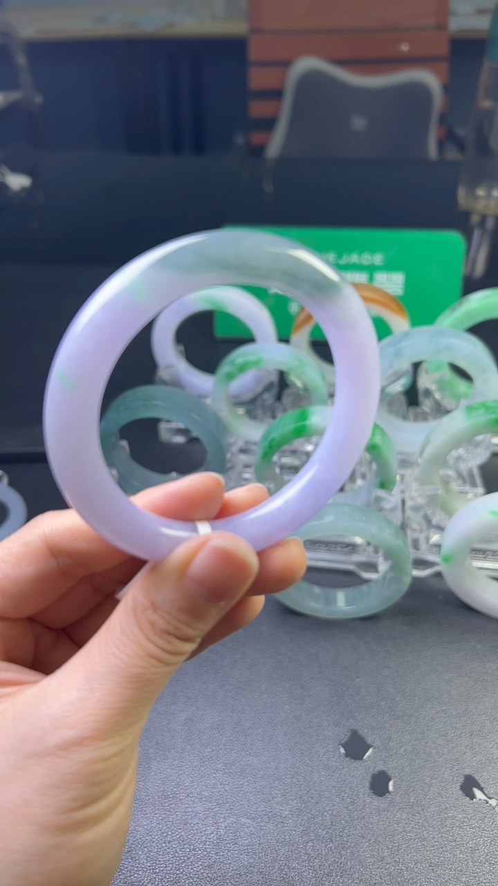 冰糯种紫色翡翠55-56