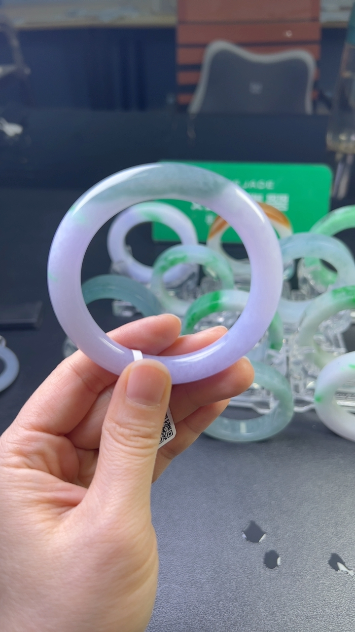 冰糯种紫色翡翠55-56