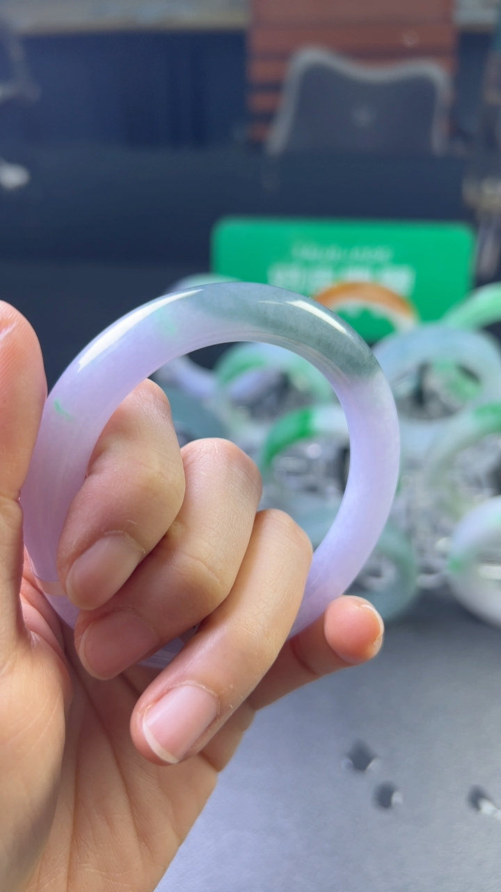 冰糯种紫色翡翠55-56