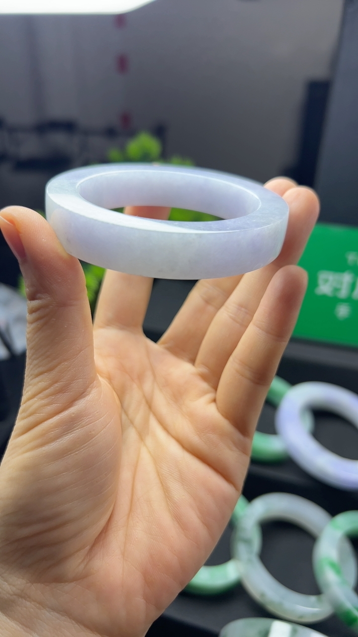 甄选高端翡翠精品手镯粉紫特价