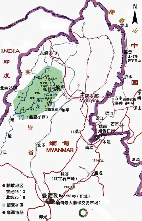 缅甸翡翠的起源与主要产地